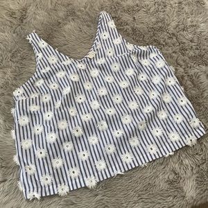 A new day floral tank top